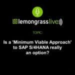 Lemongrass Live: Is a minimum viable approach to SAP S/4HANA really an option.